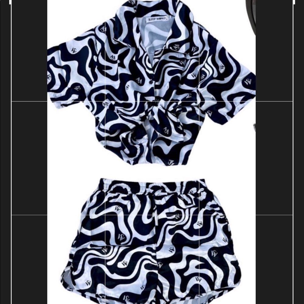 Greece (Shorts) Silk Set 2 piece set